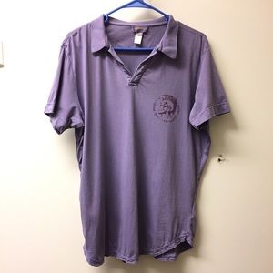 Diesel distressed open-collar polo size Large